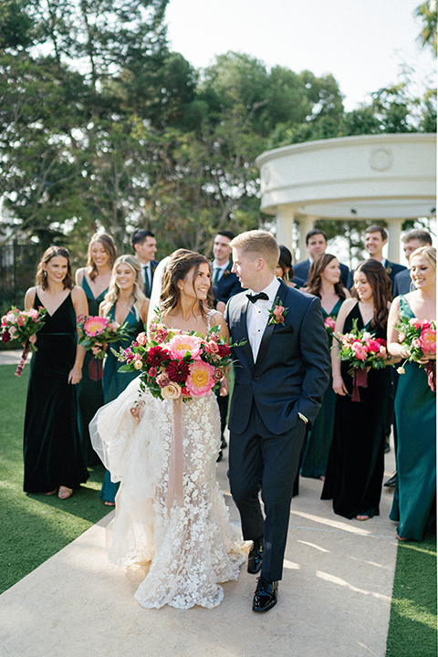  stephanie and blakes wedding at the waldorf with navy and blush décor – bridal party