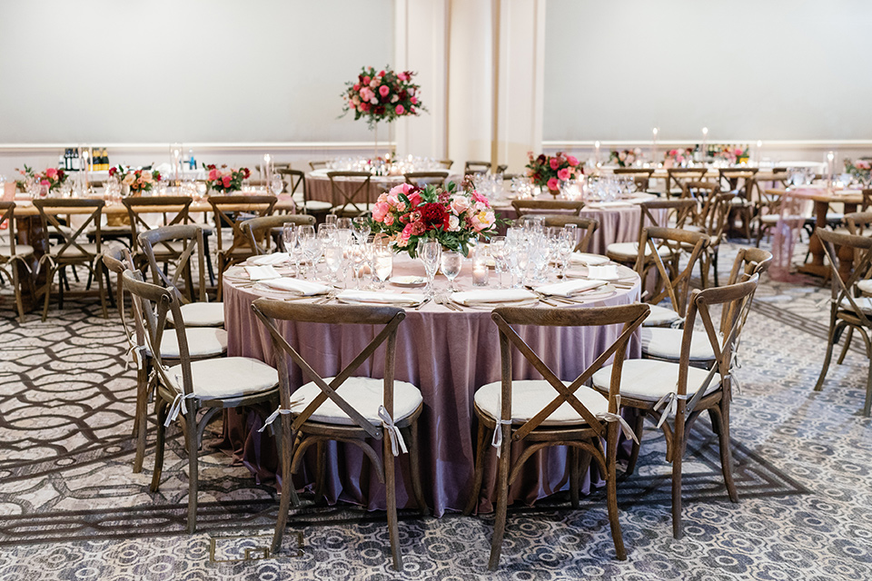  stephanie and blakes wedding at the waldorf with navy and blush décor – reception tables 