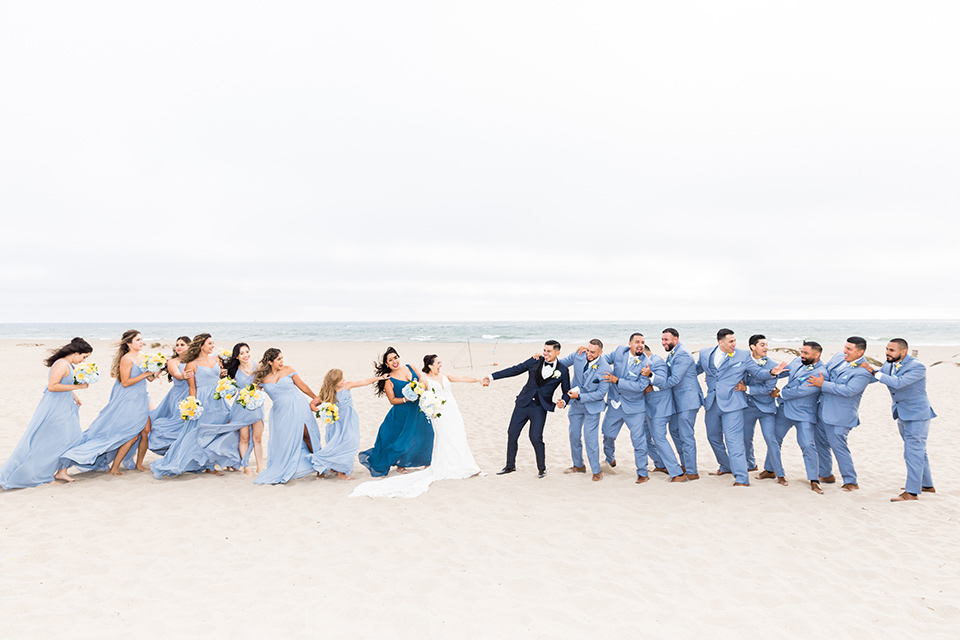  blue wedding on the sand - bridalparty 