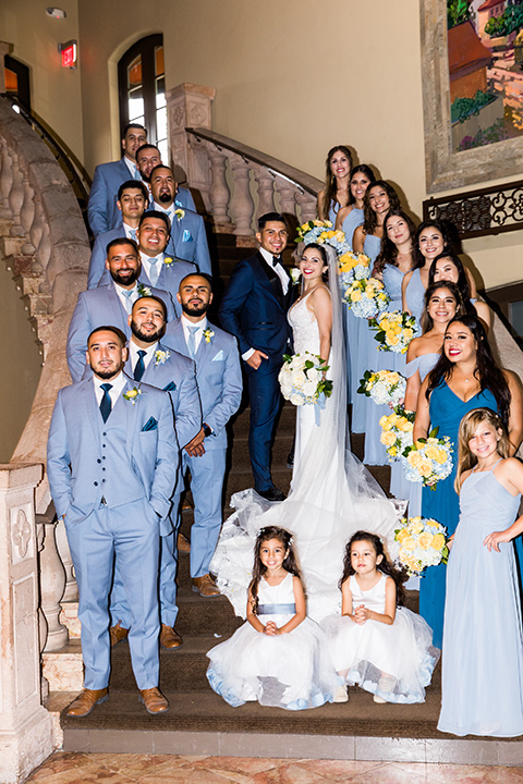  blue wedding on the sand - bridalparty 