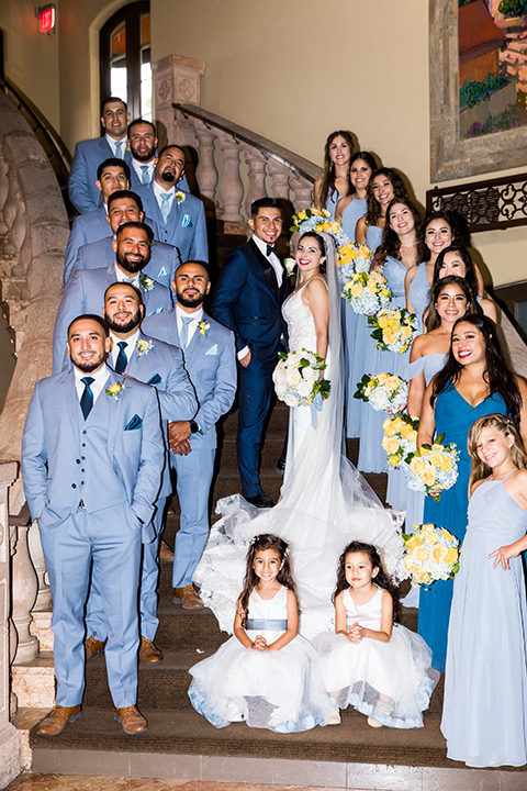  blue wedding on the sand - bridalparty 