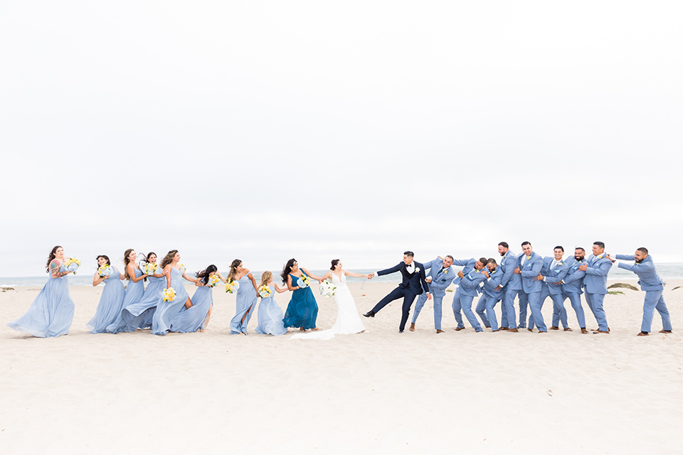  blue wedding on the sand - bridalparty 