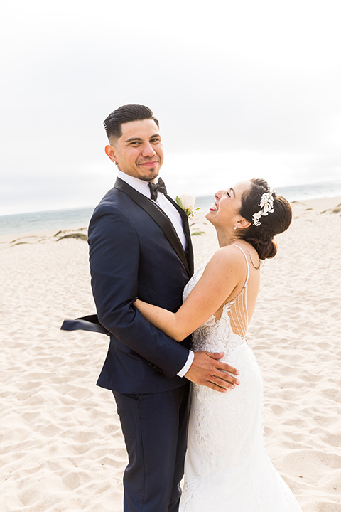  blue wedding on the sand - couple on the sand 