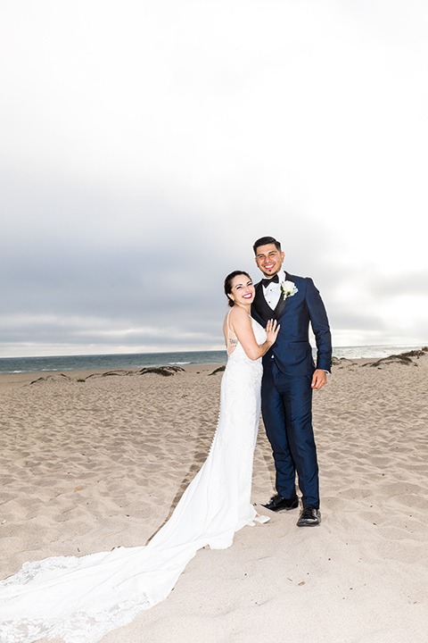 blue wedding on the sand - couple on the sand 