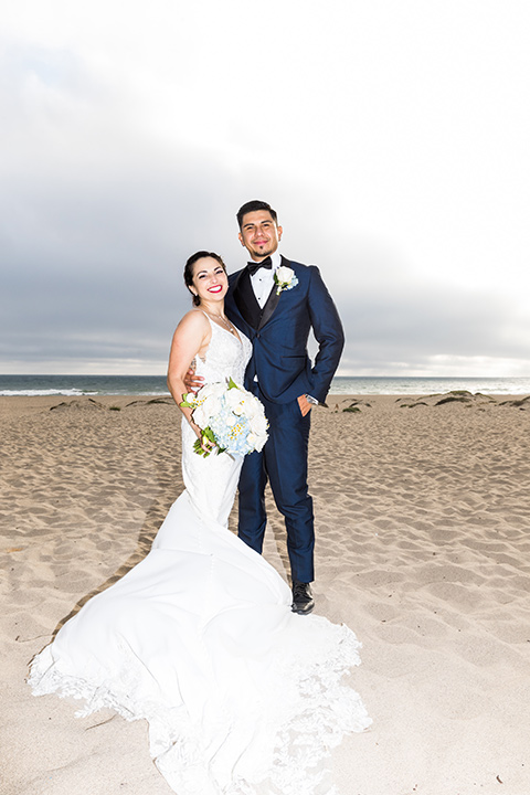  blue wedding on the sand - couple on the sand 