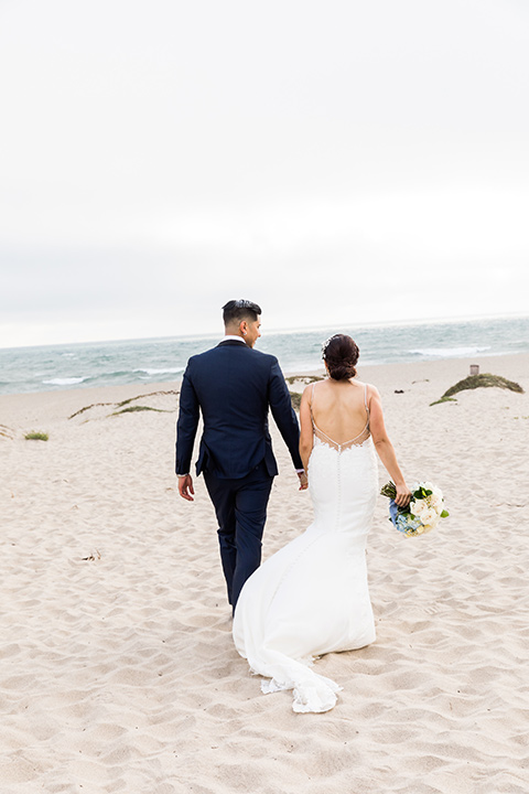  blue wedding on the sand - couple on the sand 