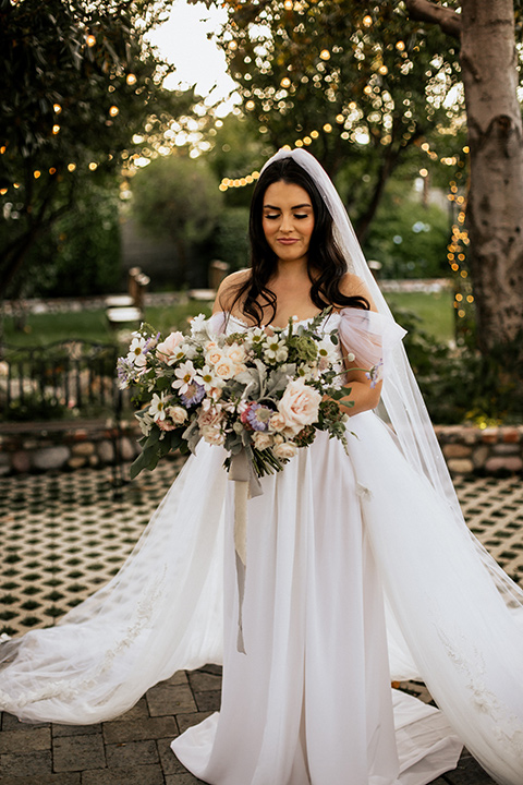  whimsical fairytale wedding with the groom in a gold velvet tuxedo – bride