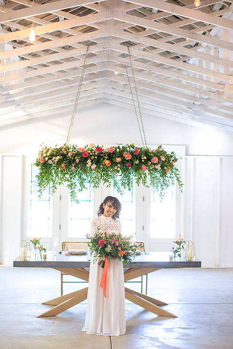  rose pink garden wedding with romantic rustic details – bride