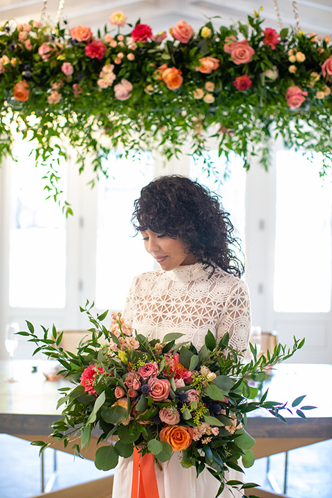  rose pink garden wedding with romantic rustic details – bride 