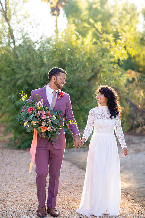  rose pink garden wedding with romantic rustic details – groom 
