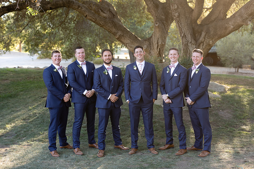  navy and pink garden wedding – groomsmen