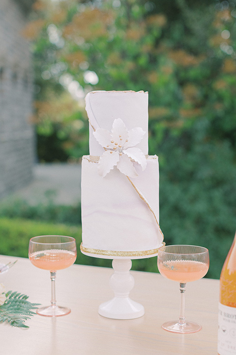  pastel and grey wedding with old world charm - cake 