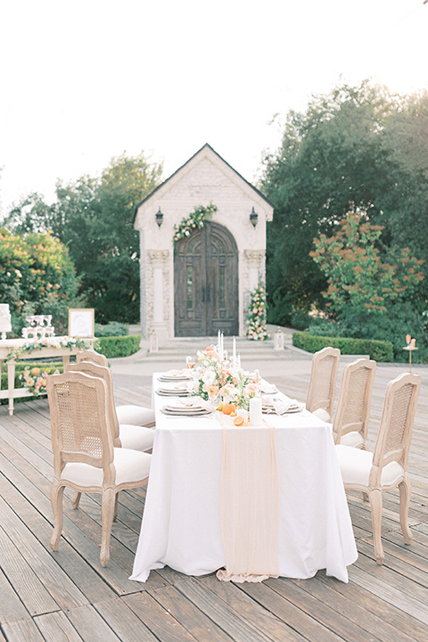  pastel and grey wedding with old world charm - tables 