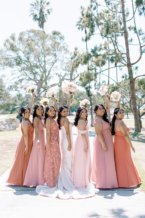  a Bridgerton inspired wedding with grand florals and dainty details – bridesmaids 