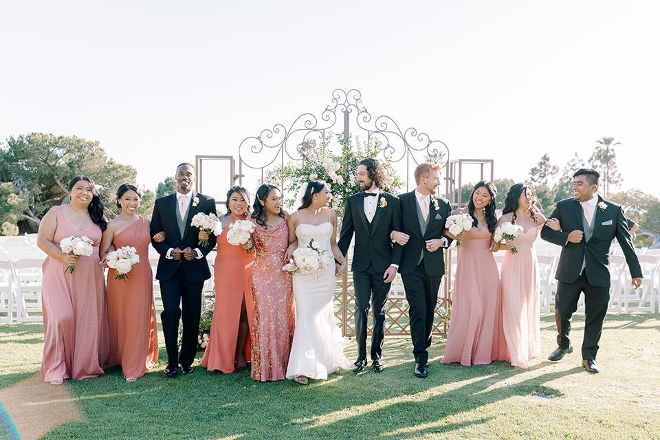  a Bridgerton inspired wedding with grand florals and dainty details – wedding party 
