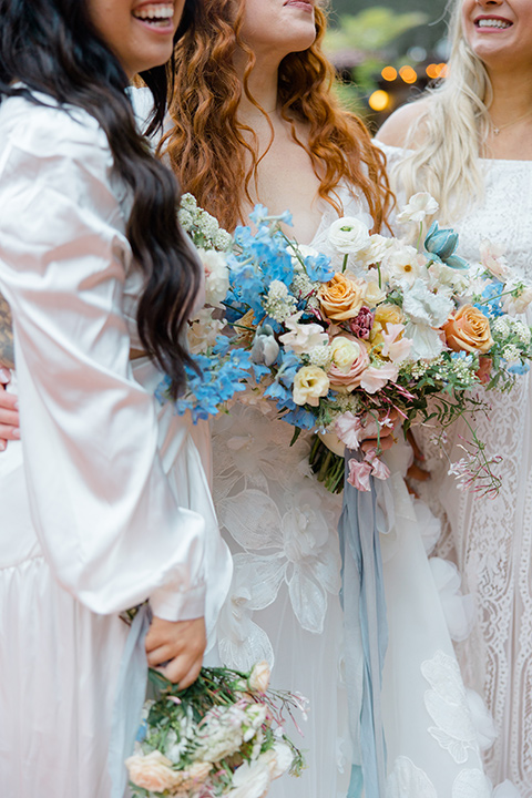  a colorful wedding with black tie style - bridesmaids 