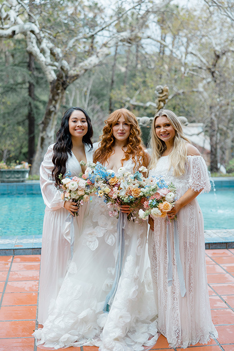  a colorful wedding with black tie style – bridesmaids 