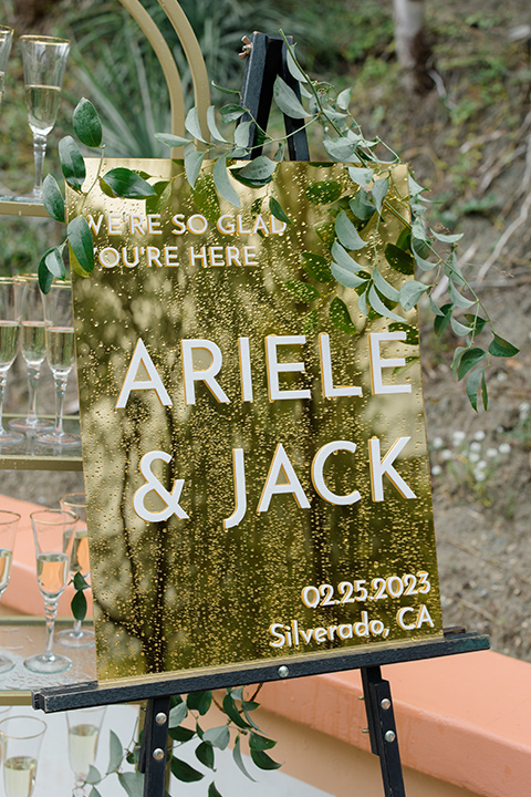  a colorful wedding with black tie style - reception décor and signage 
