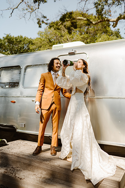 a boho caramel wedding inspo with an airstream and pampas grass – champagne 