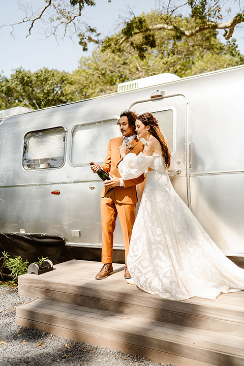  a boho caramel wedding inspo with an airstream and pampas grass – champagne 