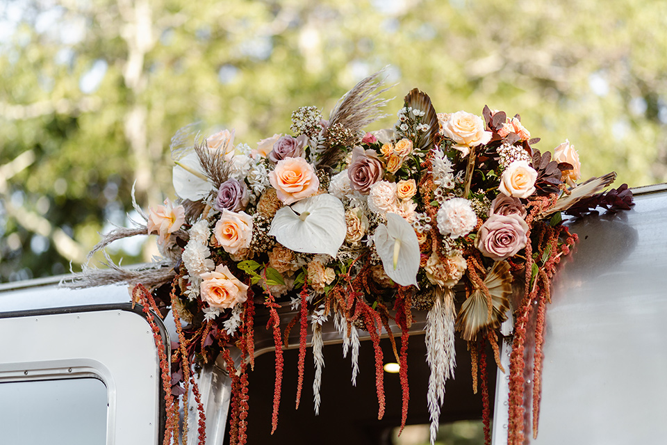  a boho caramel wedding inspo with an airstream and pampas grass – florals 
