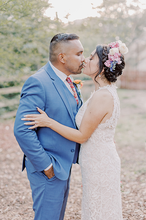  a wedding with central american cultural inspiration – couple kissing 