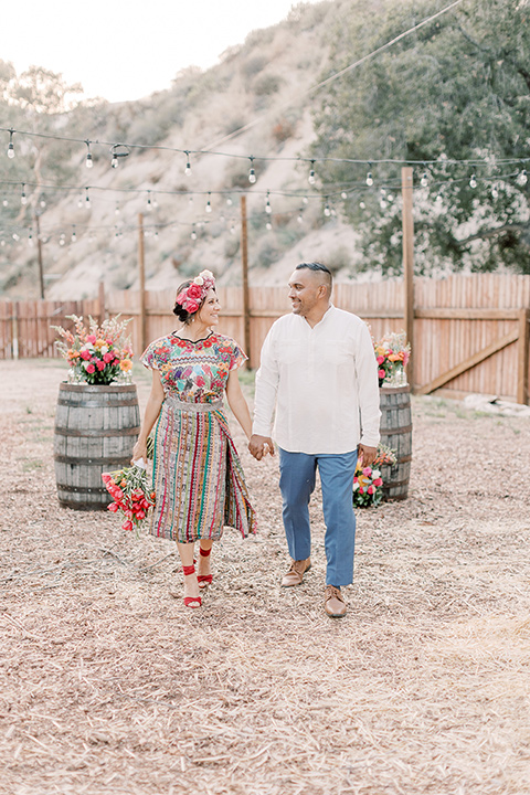  a wedding with central american cultural inspiration – couple in traditional garments 