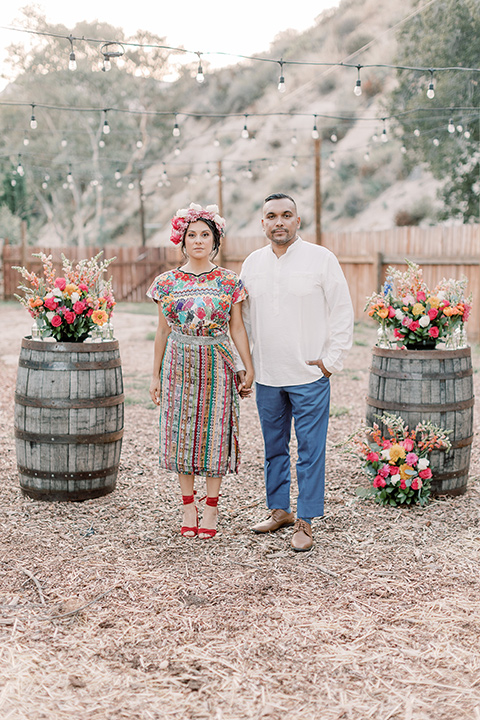  a wedding with central american cultural inspiration – couple in traditional garments 