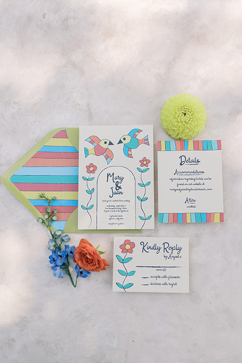  a wedding with central american cultural inspiration – invitations 