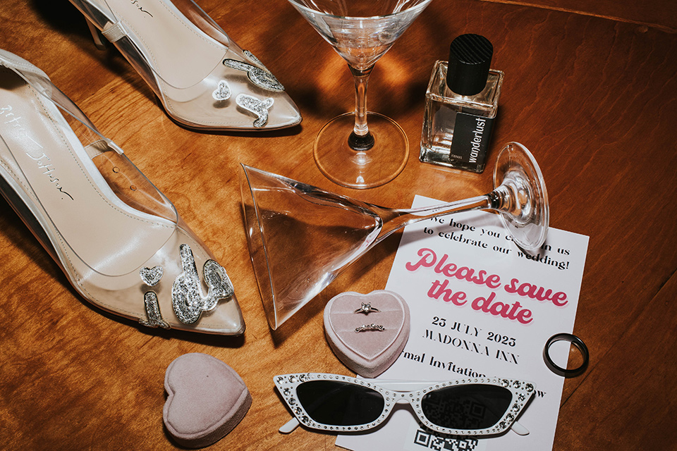  a grand pink and rose las vegas style wedding with bold trendy details – invitations 