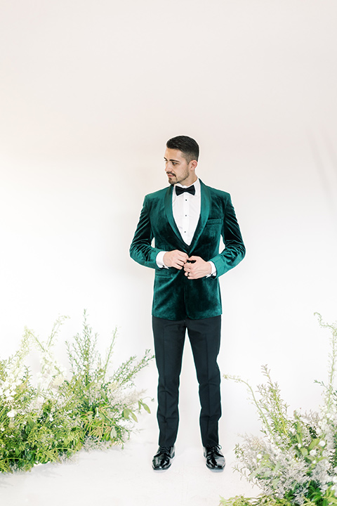  an old money luxury wedding vibe with green and black tones – groom 