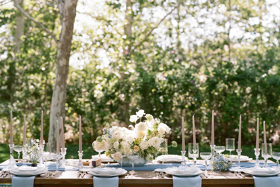  a dreamy garden wedding at Kestrel Park with the groom in a Navy Shawl tuxedo - table and reception décor 
