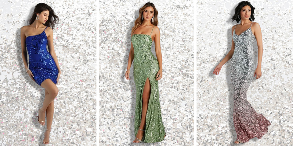  prom 2024 outfits, patterned dresses is various colors 
