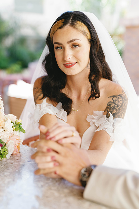  tropical and fun wedding at the Ryder Hotel – couple at the bar