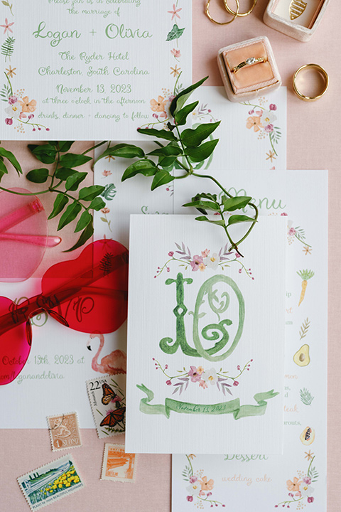  tropical and fun wedding at the Ryder Hotel – invitations 