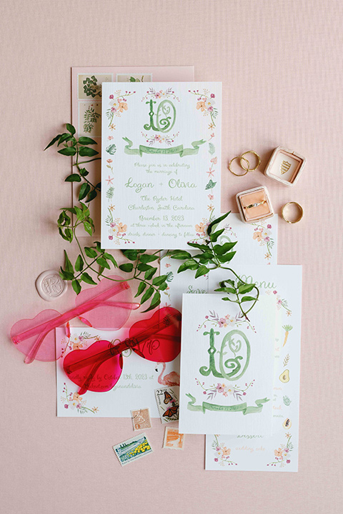  tropical and fun wedding at the Ryder Hotel – invitations 