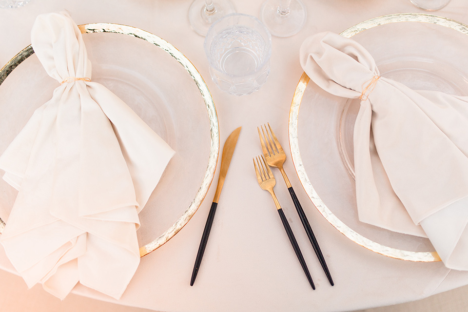  moody black and green wedding with neutral accents - flatware 